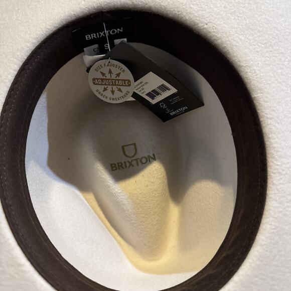 Brixton Cohen Cowboy Hat Mens Size Small (7) Dove 100% Felt Leather - Picture 13 of 16